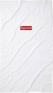 Supreme Box Logo Beach Towel SS14- White