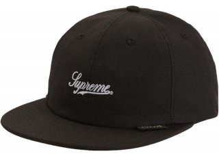 Supreme Cordura Script Logo 6-Panel- Black