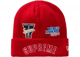 Supreme New Era Championship Beanie- Red