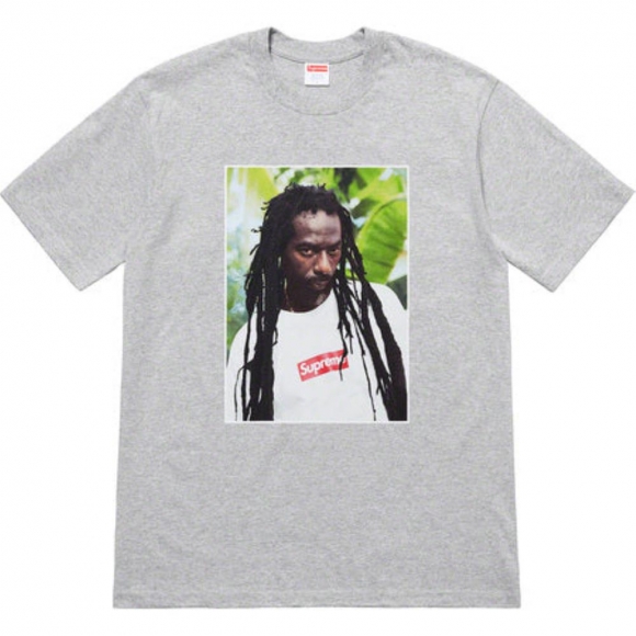 Supreme Buju Banton Tee- Heather Grey