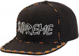 Supreme Beaded 6-Panel- Black