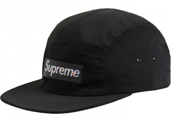 Supreme Holographic Logo Camp Cap- Black