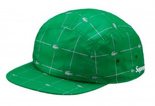 Supreme/LACOSTE Reflective Grid Nylon Camp Cap- Green