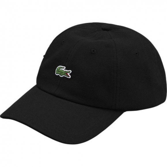 Supreme LACOSTE Pique 6-Panel= Black