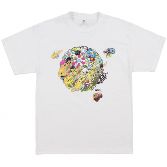 Takashi Murakami x Complexcon Exclusive Flaming Skull Tee- White