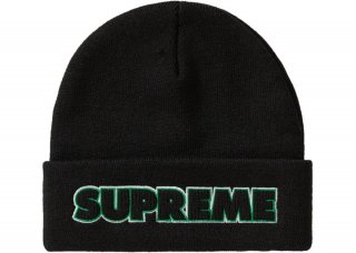 Supreme Outline Beanie (FW19)- Black