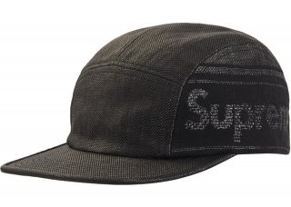 Supreme Raffia Woven Logo Camp Cap- Black