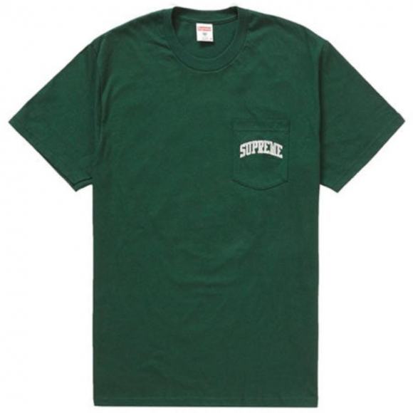 Supreme NFL x Raiders x '47 Pocket Tee- Dark Green