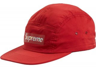 Supreme Holographic Logo Camp Cap- Red