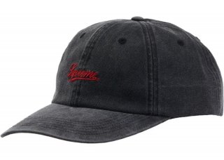 Supreme Script Logo 6-Panel (FW19)- Black