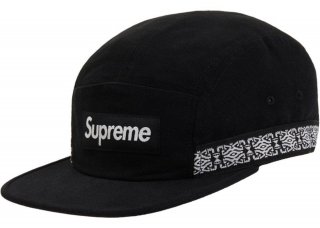 Supreme Side Tape Camp Cap- Black