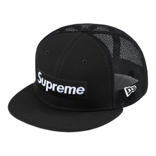 Supreme Box Logo Mesh Back New Era?- Black