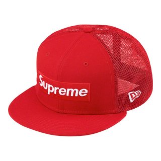 Supreme Box Logo Mesh Back New Era?- Red