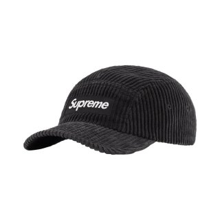 Supreme Corduroy Camp Cap (SS22)- Black