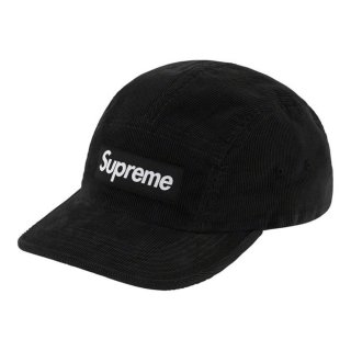 Supreme Fine Wale Corduroy Camp Cap- Black