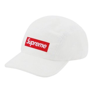 Supreme Fine Wale Corduroy Camp Cap- White