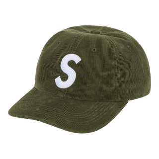 Supreme Fine Wale Corduroy S Logo 6-Panel- Olive