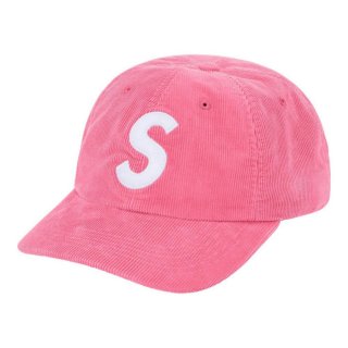 Supreme Fine Wale Corduroy S Logo 6-Panel- Pink