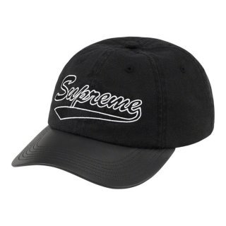 Supreme Leather Visor 6-Panel- Black