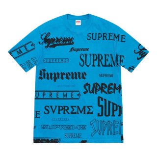 Supreme Multi Logo Tee- Bright Blue