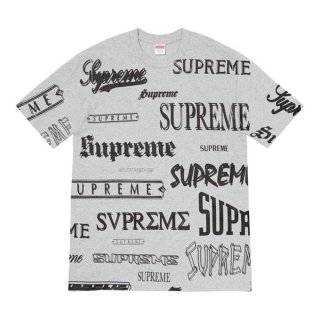 Supreme Multi Logo Tee- Heather Grey