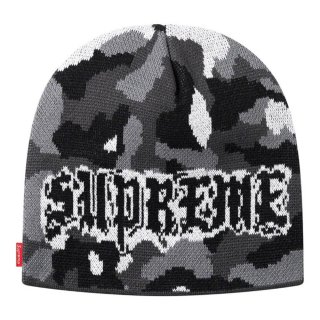 Supreme Paris Camo Beanie- Snow Camo