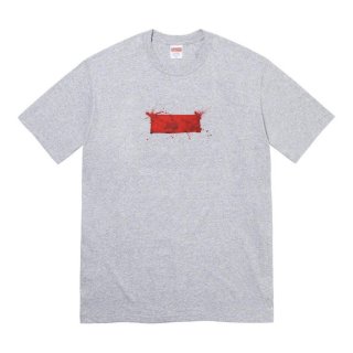 Supreme Ralph Steadman Box Logo Tee- Heather Grey