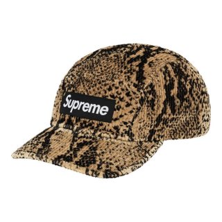 Supreme Snakeskin Corduroy Camp Cap- Tan