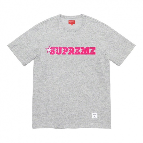 Supreme Star Logo S/S Top- Heather Grey