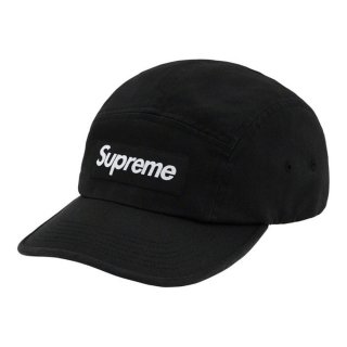 Supreme Washed Chino Twill Camp Cap (SS21)- Black