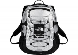 Supreme The North Face Metallic Borealis Backpack- Silver